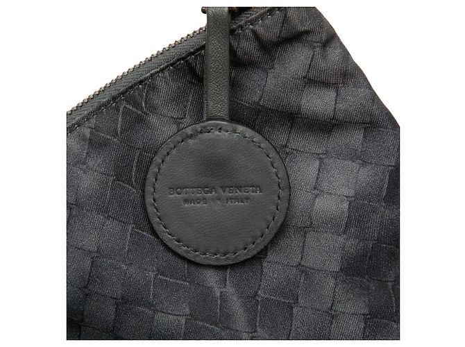 Pochette Intrecciomirage in nylon nero Bottega Veneta - vista 5
