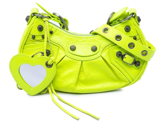 Balenciaga Borsa Le Cagole in pelle di agnello gialla XS Giallo - vista 7