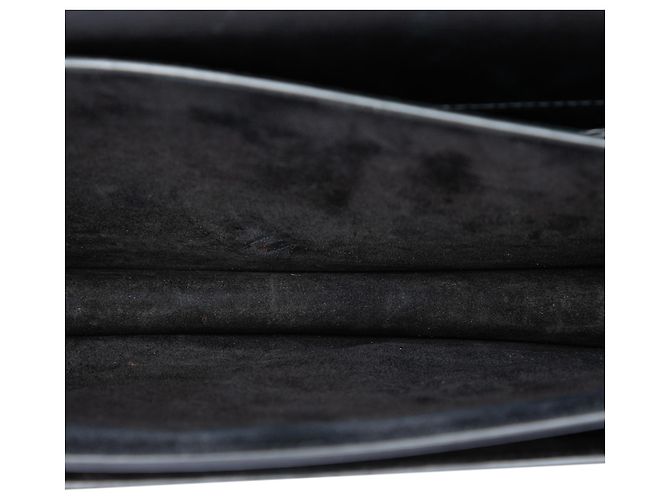 Borsa a tracolla Saint Laurent Monogram Sunset in pelle di vitello nera, misura Medium - vista 4