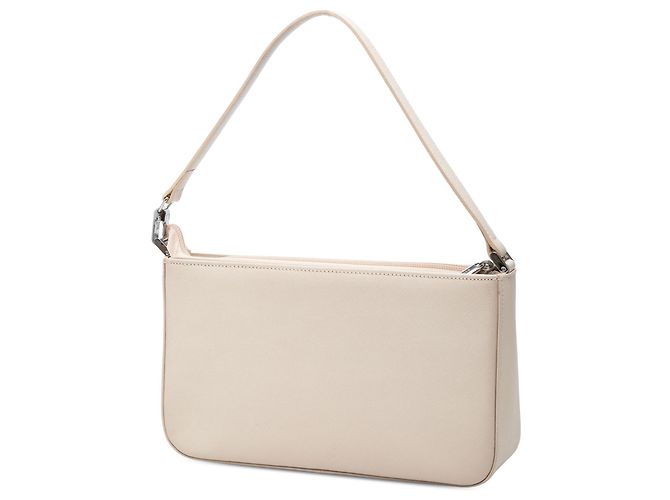 Borsa a tracolla in pelle beige Burberry - vista 2
