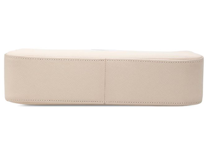 Borsa a tracolla in pelle beige Burberry - vista 3