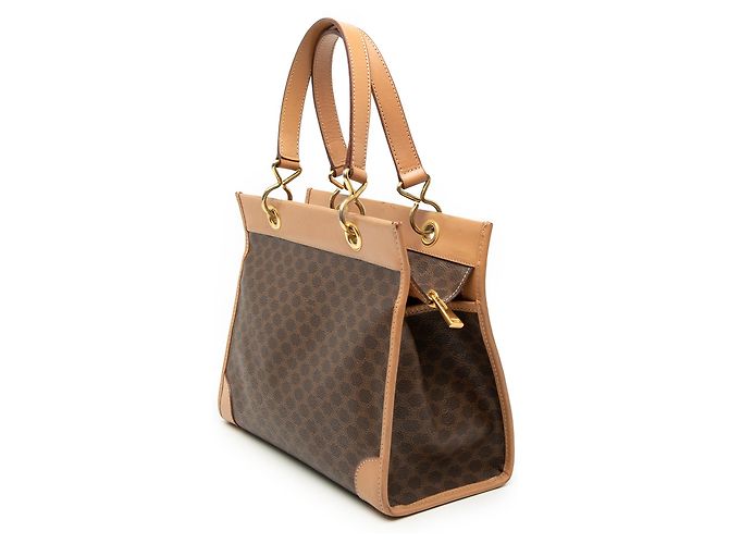 Céline Celine Tote aus beschichtetem Canvas Macadam Braun - Ansicht 2