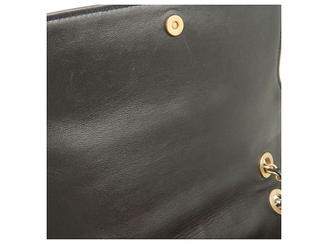Chanel Black Medium Quilted Lambskin Logo Enchained Flap Nero - vista 17