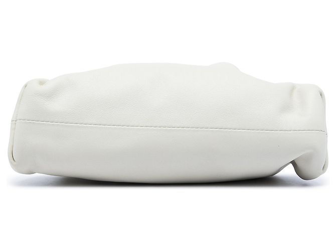 Bottega Veneta White Lambskin The Mini Pouch Crossbody Bianco Bianco sporco - vista 3