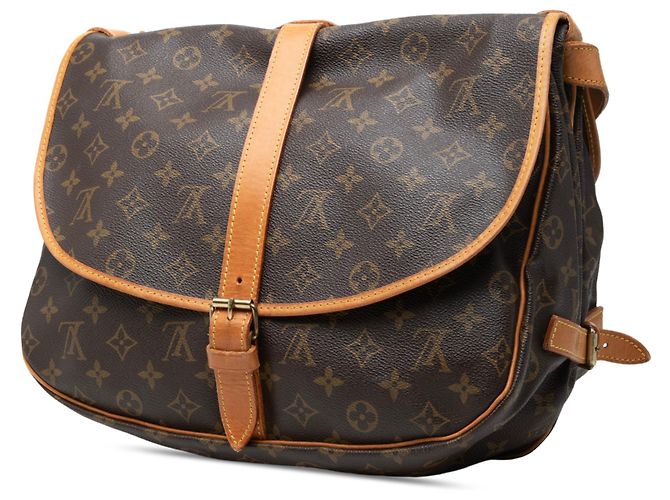 Louis Vuitton Marrone Monogram Saumur 35 - vista 2