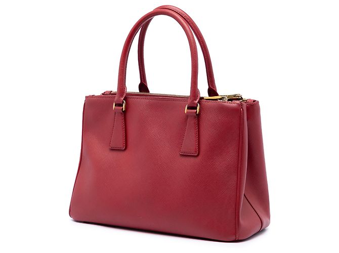 Sac à main Prada Red Medium Saffiano Lux Galleria Double Zip Rouge - vue 2