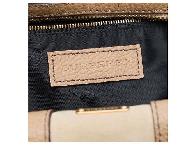 Bolsa bowling Nevinson em canvas com acabamento em camurça marrom Burberry - vista 5