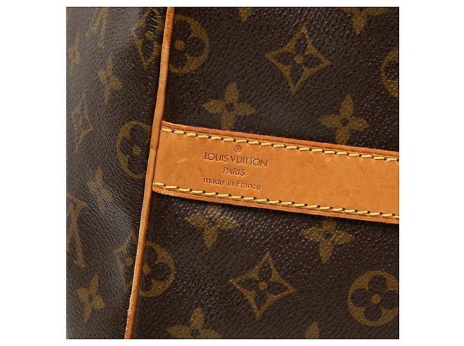 Louis Vuitton Marrone Monogram Keepall Bandouliere 55 - vista 5