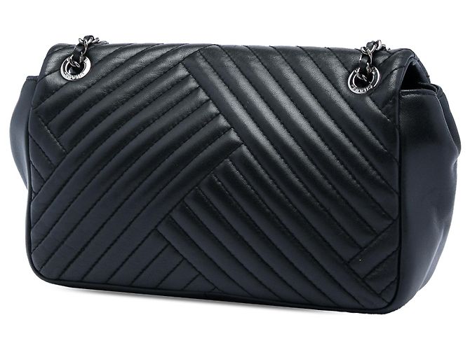 Chanel Black Small Lambskin CC Crossing Flap Nero - vista 2