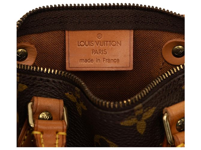 Louis Vuitton Marrone Monogram Nano Speedy Bandouliere - vista 5