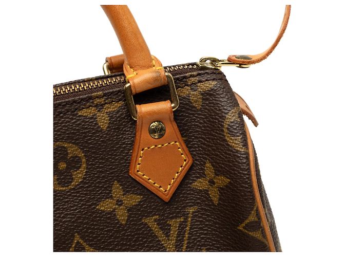 Louis Vuitton Marrone Monogram Nano Speedy Bandouliere - vista 6