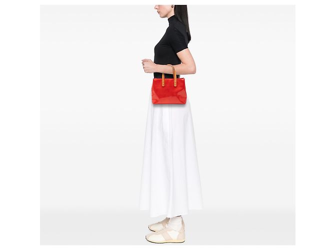 Louis Vuitton Red Monogram Vernis Reade PM Rosso - vista 7