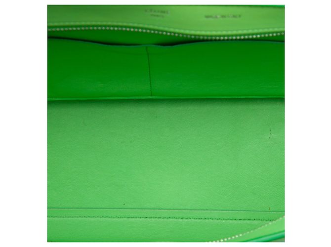 Céline Borsa Celine Green Small Tricolor Leather Trapeze Verde Verde chiaro - vista 4