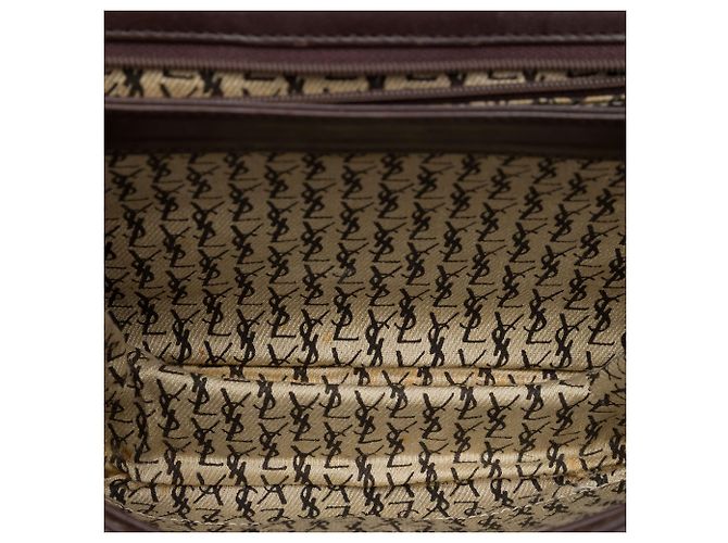 Borsa a tracolla Saint Laurent in pelle marrone Marrone scuro - vista 4