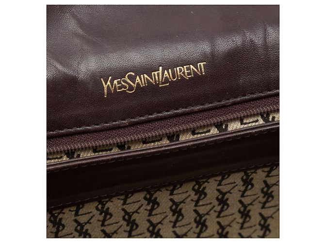 Borsa a tracolla Saint Laurent in pelle marrone Marrone scuro - vista 5