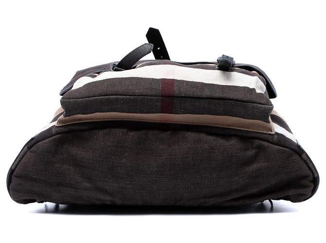 Burberry Brown Mega Check Canvas Korbin Backpack Light brown - view 3