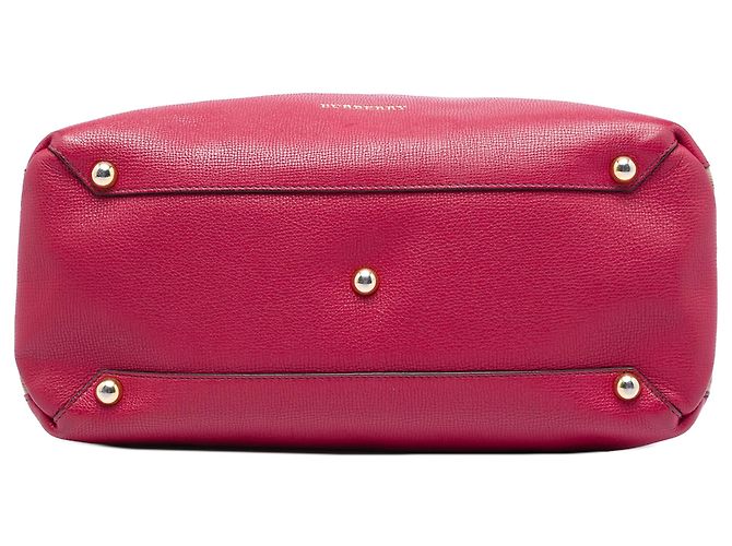 Borsa a tracolla Burberry Red in pelle e tela House Check, misura Medium Rosso - vista 3