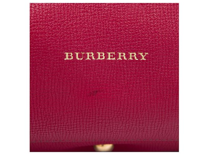 Borsa a tracolla Burberry Red in pelle e tela House Check, misura Medium Rosso - vista 5