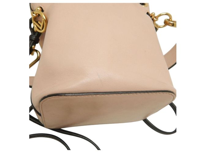 Fendi Mon Tresor Mini Eimer Tasche aus braunem Kalbsleder Fleisch - Ansicht 17