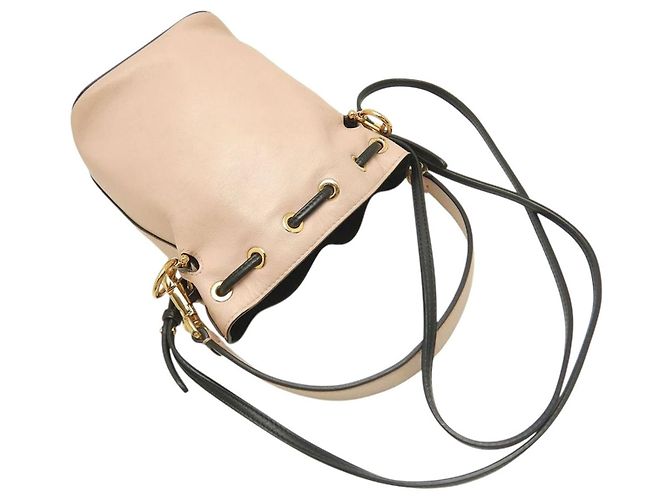 Fendi Mon Tresor Mini Eimer Tasche aus braunem Kalbsleder Fleisch - Ansicht 2