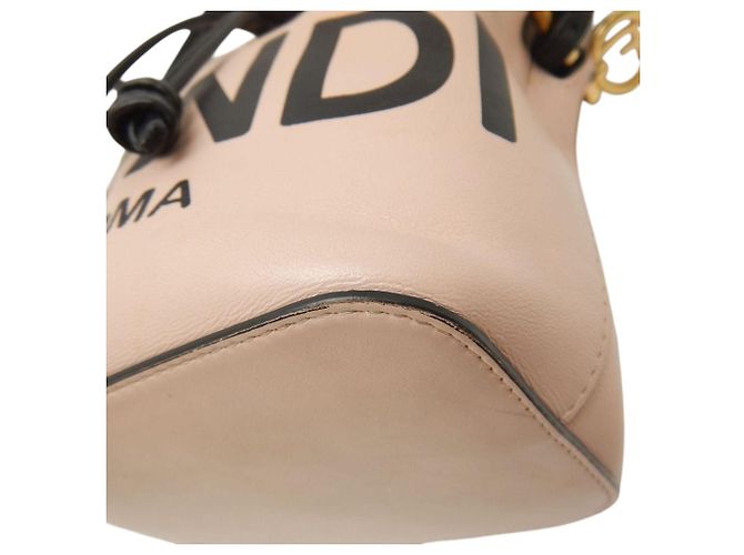 Fendi Mon Tresor Mini Eimer Tasche aus braunem Kalbsleder Fleisch - Ansicht 20