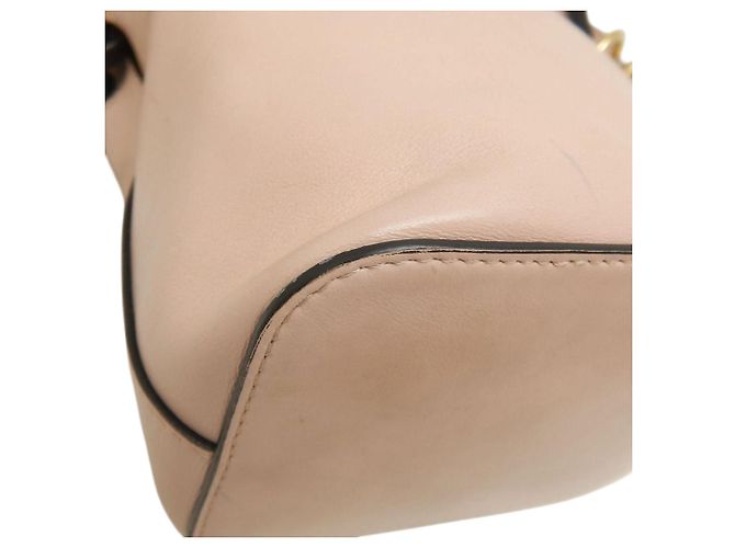Fendi Mon Tresor Mini Eimer Tasche aus braunem Kalbsleder Fleisch - Ansicht 21