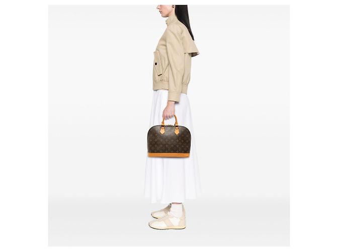 Louis Vuitton Marrone Monogram Alma PM - vista 7
