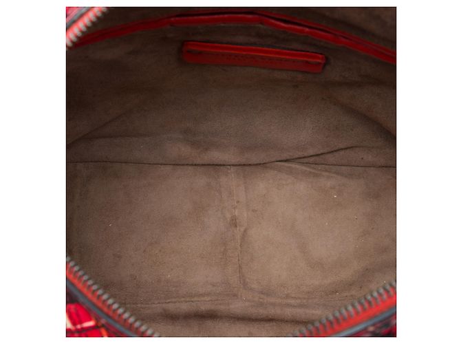 Borsa a tracolla in pelle rossa stampata Bottega Veneta Rosso - vista 4