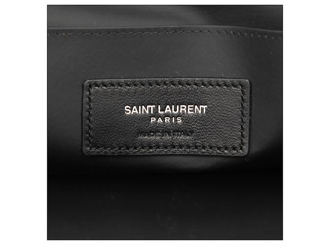 Beauty case Saint Laurent in pelle di agnello matelassé nera con monogramma Loulou - vista 5