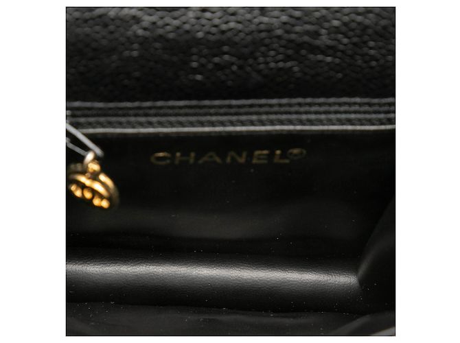 Bolsa de cintura Chanel Black CC Chevron Caviar Preto - vista 4