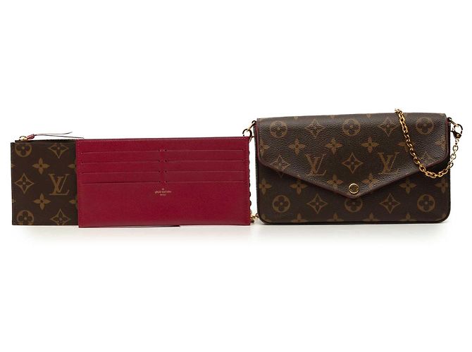 Louis Vuitton Pochette Felicie Marrone Monogram - vista 8