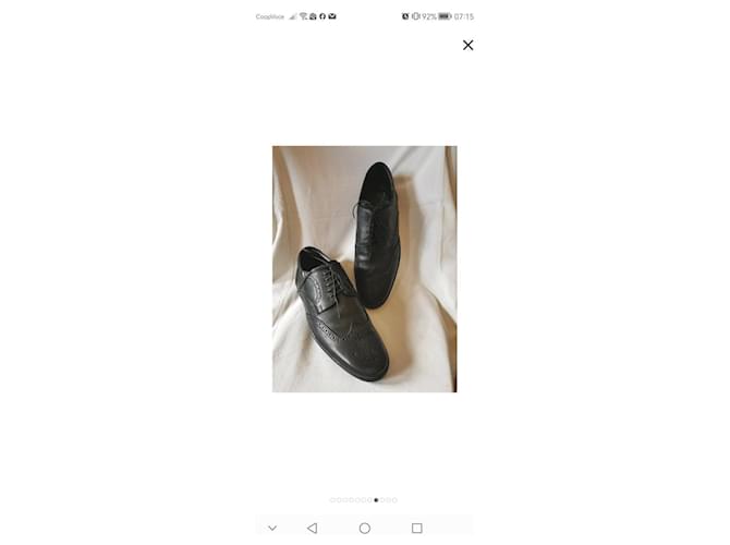 Louis Vuitton Scarpe Stringate Brogue in Pelle Nera Nero - vista 8