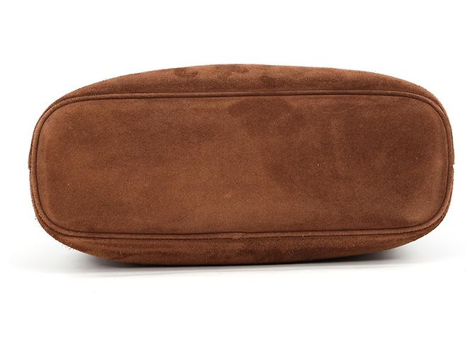 Borsa in scamosciato media Prada Marrone - vista 3