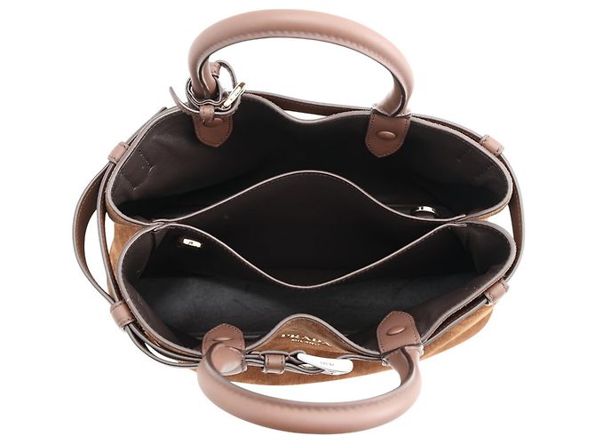 Borsa in scamosciato media Prada Marrone - vista 6