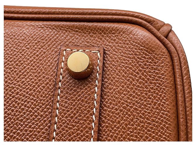 Hermès Borsa Hermes Birkin 35 in pelle Gold Courchevel Marrone D'oro - vista 10