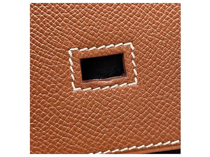 Hermès Borsa Hermes Birkin 35 in pelle Gold Courchevel Marrone D'oro - vista 12