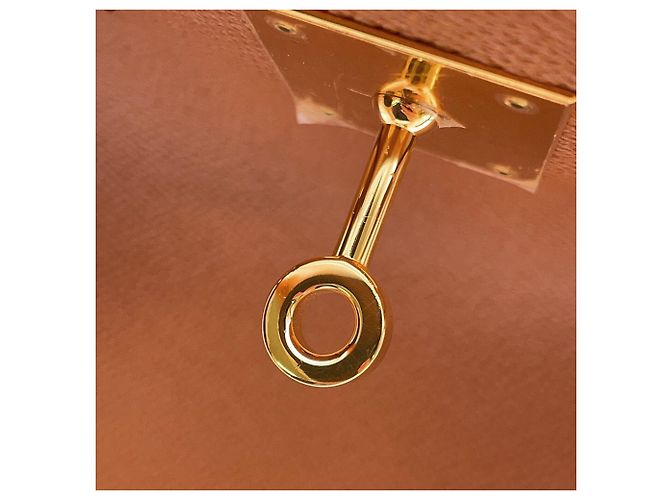 Hermès Borsa Hermes Birkin 35 in pelle Gold Courchevel Marrone D'oro - vista 14