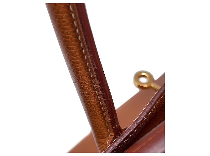 Hermès Borsa Hermes Birkin 35 in pelle Gold Courchevel Marrone D'oro - vista 17