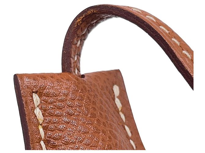 Hermès Borsa Hermes Birkin 35 in pelle Gold Courchevel Marrone D'oro - vista 19