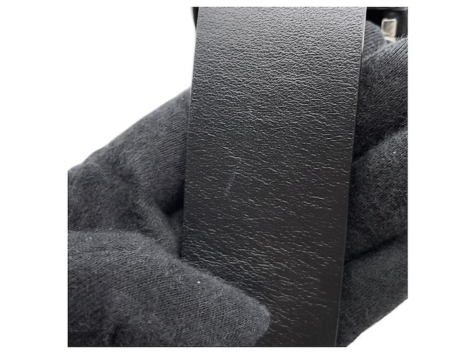 Borsa a tracolla Prada Triangle in pelle Saffiano nera Nero - vista 11