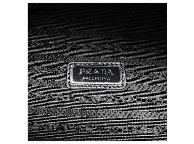 Borsa a tracolla Prada Triangle in pelle Saffiano nera Nero - vista 12