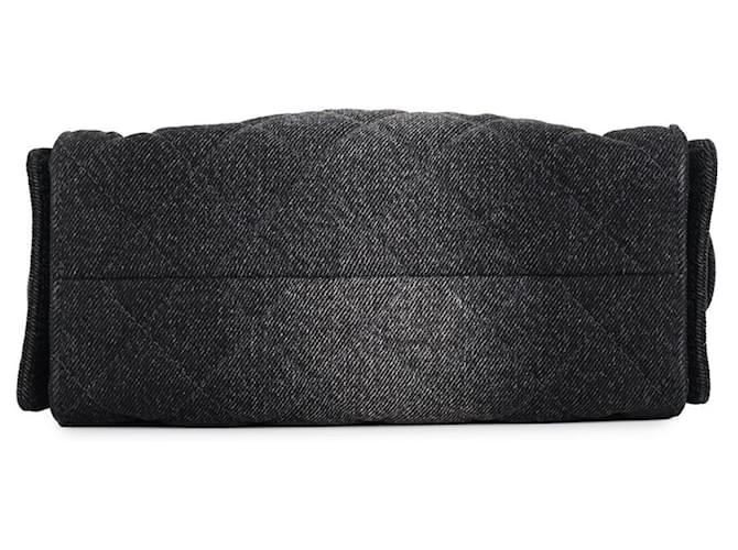 Borsa a Spalla Chanel Black Denim Chain Nero - vista 3