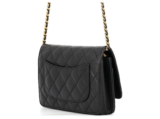 Portafoglio a tracolla con catena nera Chanel Nero - vista 2