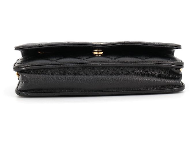 Portafoglio a tracolla con catena nera Chanel Nero - vista 3