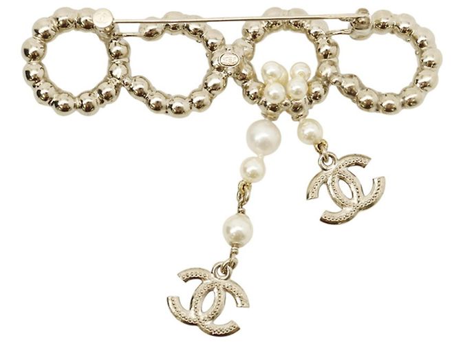 Chanel Brosche mit Coco-Logo Golden - Ansicht 3