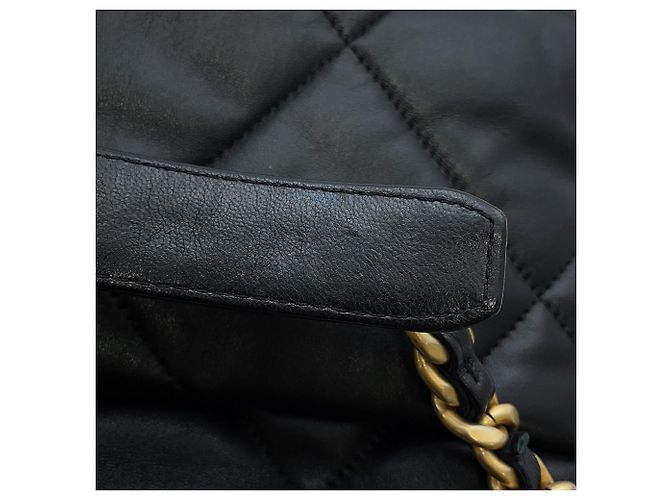 Borsa a tracolla Chanel 19 Flap in agnello Nero - vista 14