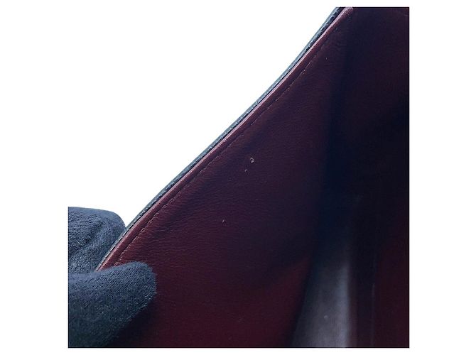 Borsa a tracolla con catena in pelle di vitello martellata nera Chanel Nero - vista 10