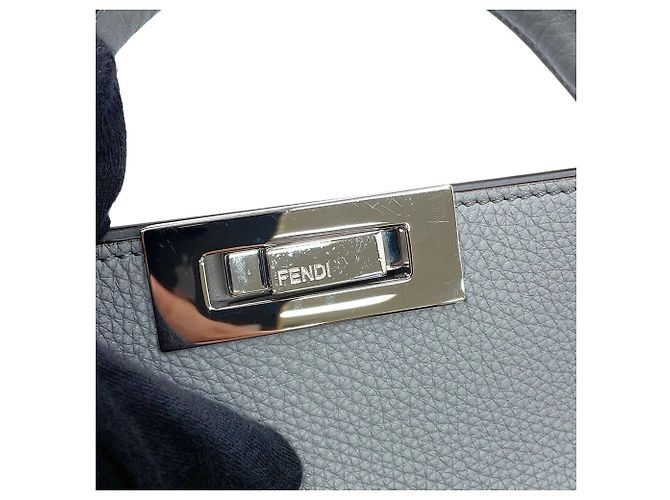 Fendi Peekaboo I.U Medium Lederhandtasche Braun - Ansicht 14