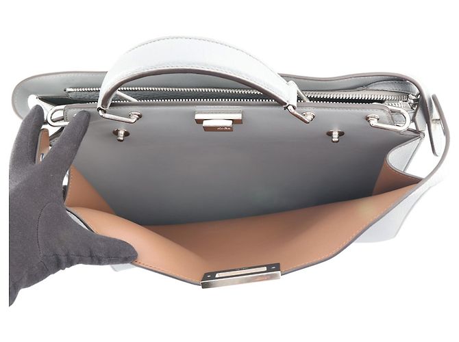 Fendi Peekaboo I.U Medium Lederhandtasche Braun - Ansicht 7