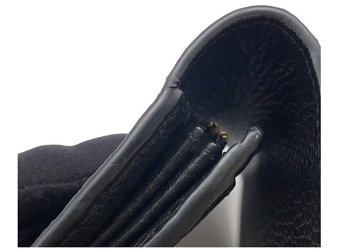 Gucci GG Emblem Continental Ledergeldbörse Schwarz - Ansicht 7